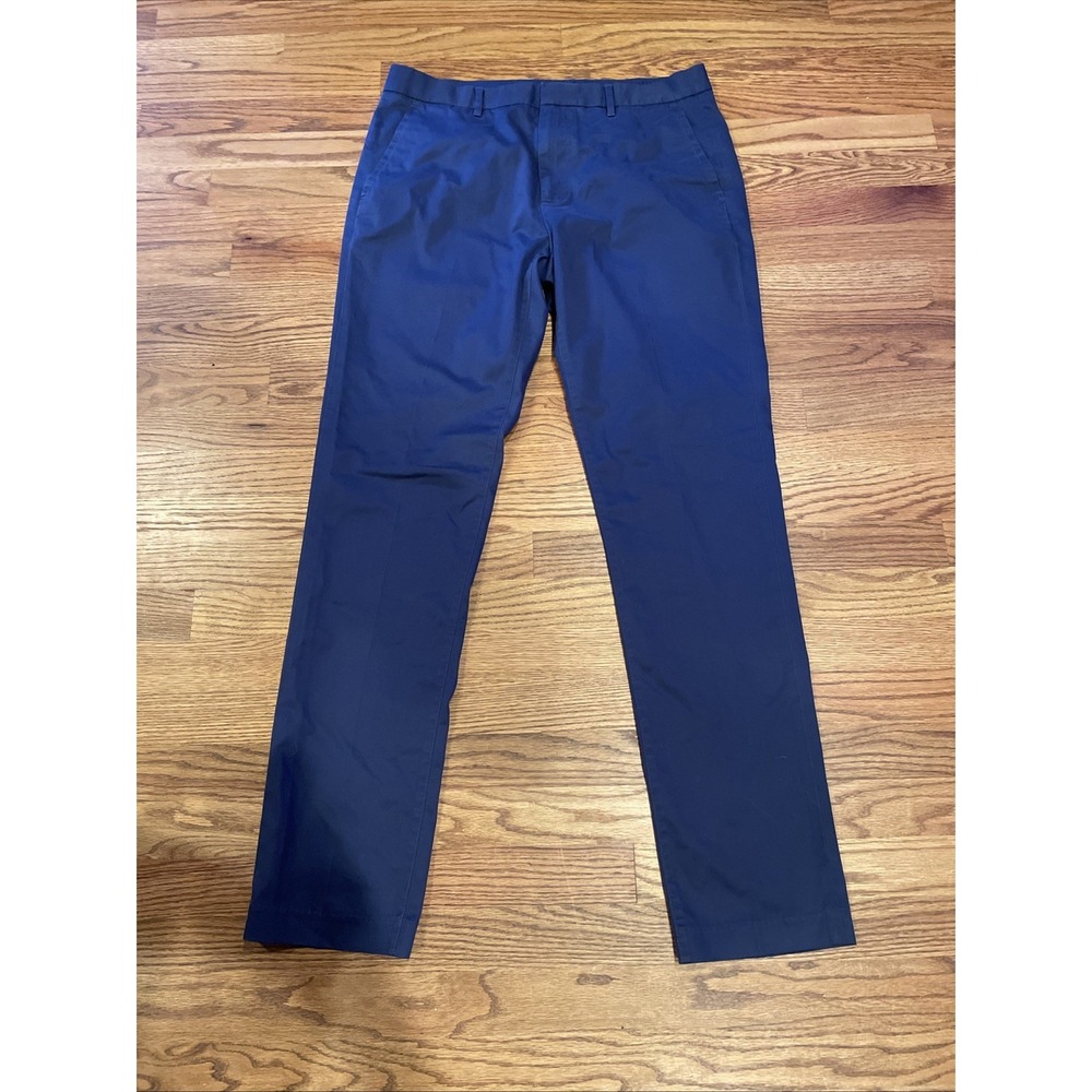 Bonobos Men's Monday Pants Cotton Spandex Blend Blue Size 34x34 Preppy Casual